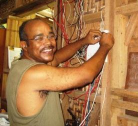 Kevin working wiring