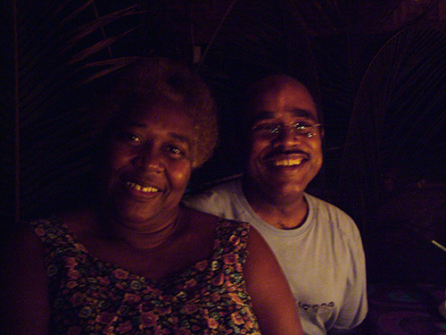 Kevin & Gertrude at candle light dinner.